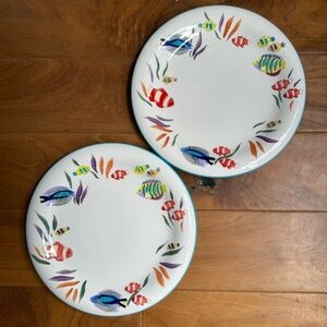 GOURMET EXPRESSIONS Seascape Fantasy Dinner Plate Discontinued Fish